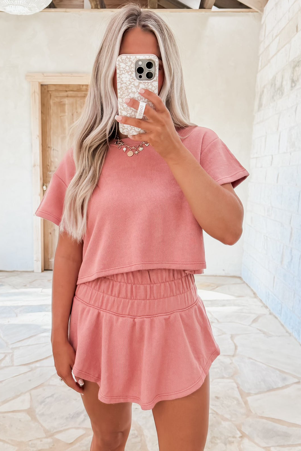 blossom-cropped-tee-high-waist-skirt-set
