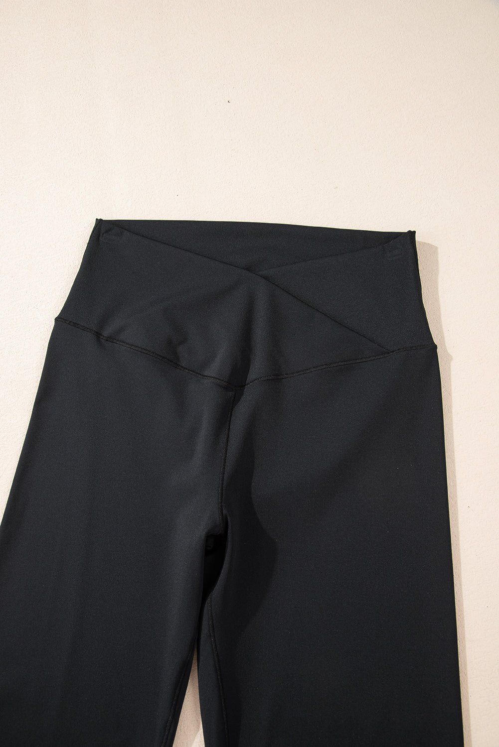 black-v-shape-high-waist-flared-leggings
