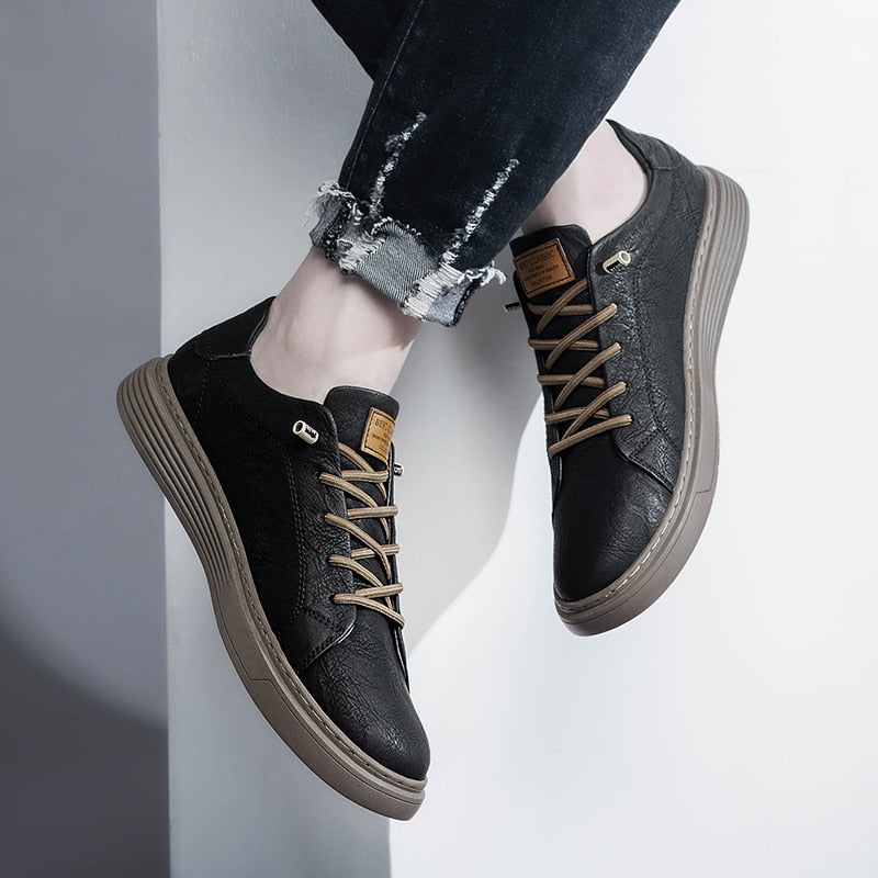 Mens Lace Leather Shoes
