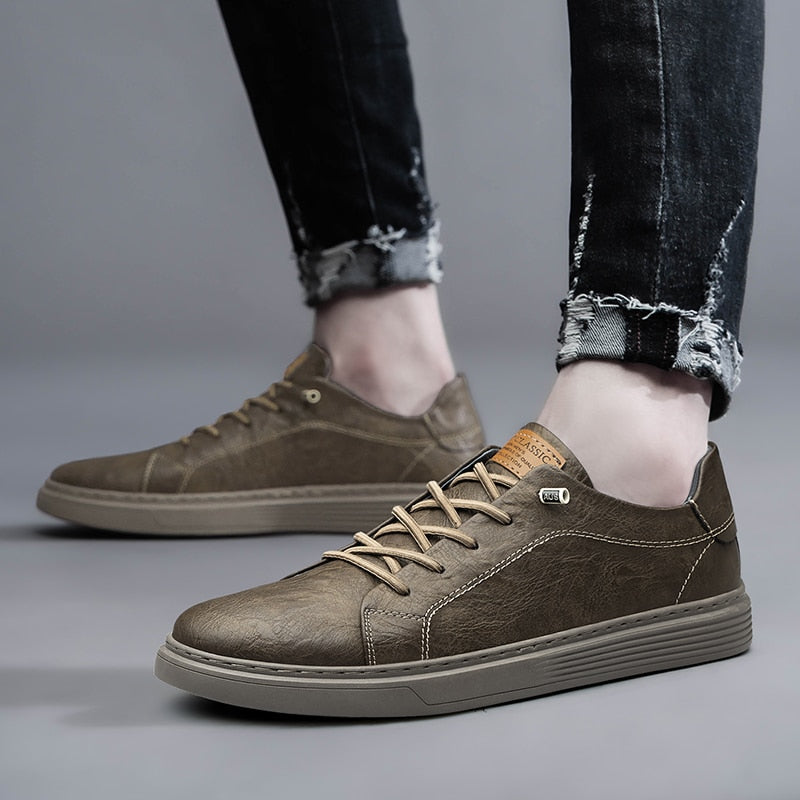 Mens Lace Leather Shoes