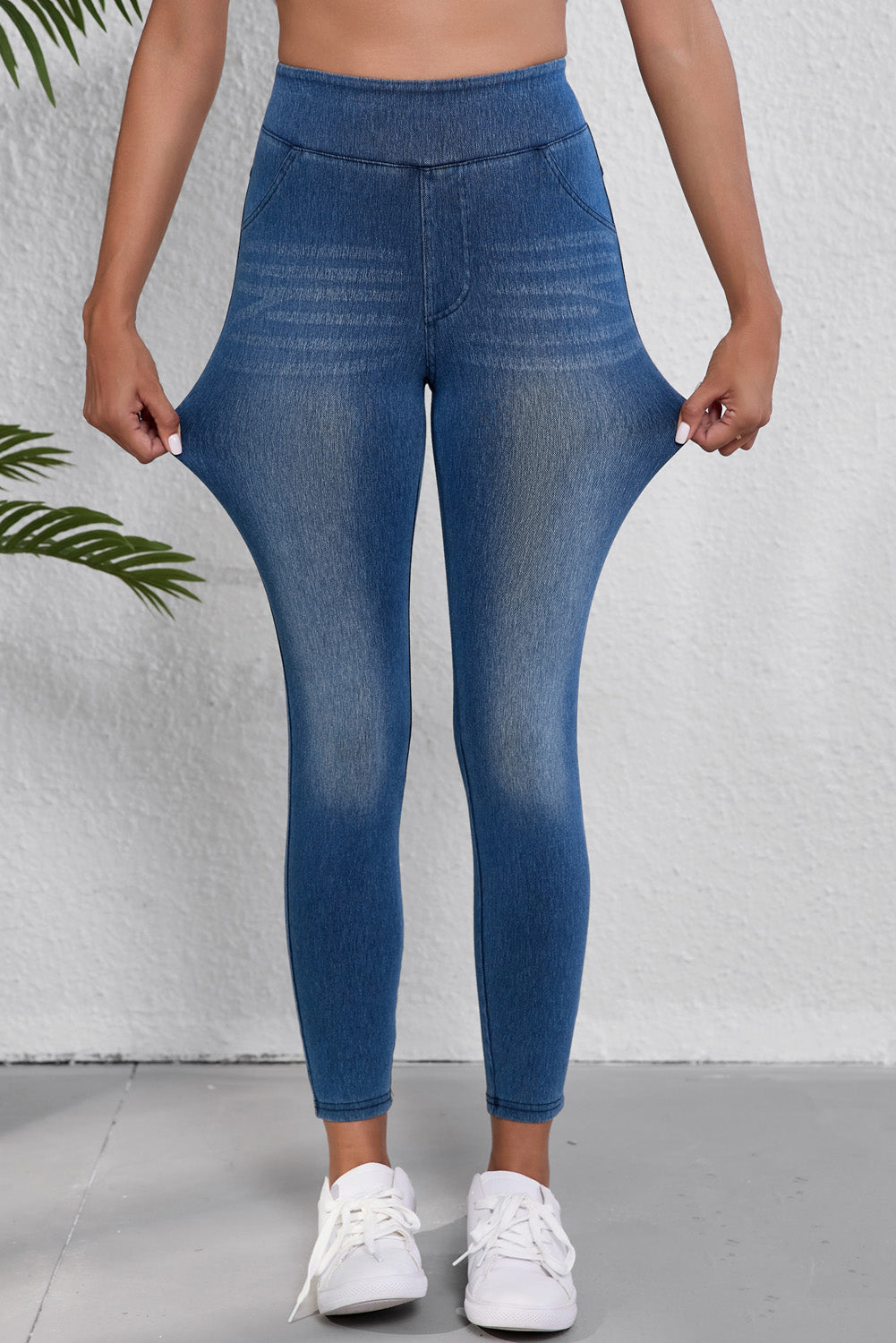 navy-blue-skinny-elastic-waist-jeggings